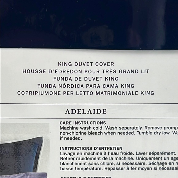 Ralph Lauren Adelaide King Duvet Cover Blue White Floral 108 x 96 NEW - Picture 4 of 12